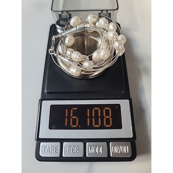 925 Sterling Silver Pearl Bracelet Vintage - Picture 10 of 10